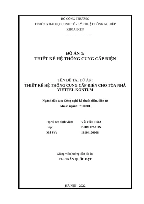 Đồ án thiết kế hệ thống cung cấp điện cho tòa nhà viettel kontum