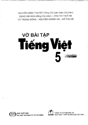 Vở bài tập tiếng việt lớp 5 cánh diều