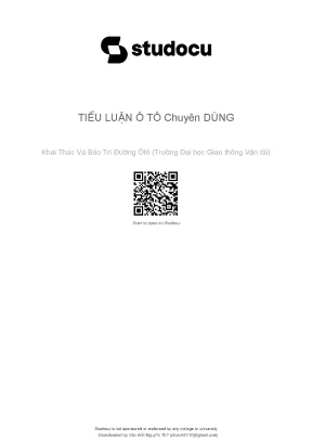 Phương án thiết kế ô tô xitéc trên xe cơ sở