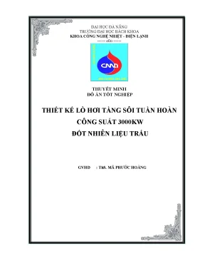 Thiết kế lò hơi tầng sôi tuần hoàn công suất 3000kw đốt nhiên liệu trấu kèm bản vẽ