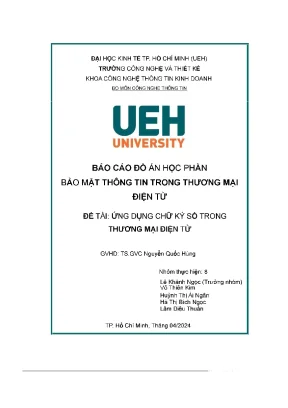 Báo cáo đồ án học phần bảo mật thông tin trong thương mại điện tử đề tài ứng dụng chữ ký số trong thương mại điện tử