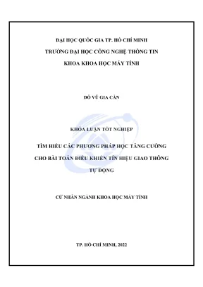 Khóa luận tốt nghiệp khoa học máy tính tìm hiểu các phương pháp học tăng cường cho bài toán điều khiển tín hiệu đèn giao thông tự động