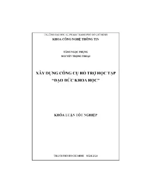 Xây dựng công cụ hỗ trợ học tập đạo đức khoa học