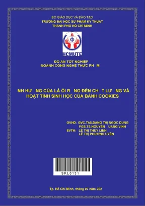 Ảnh hưởng của lá ổi rừng đến chất lượng và hoạt tính sinh học của bánh cookies