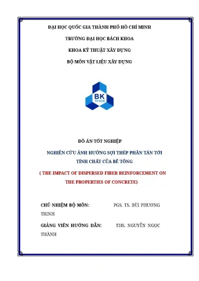 Đồ án tốt nghiệp nghiên cứu ảnh hưởng sợi thép phân tán tới tính chất của bê tông the impact of dispersed fiber reinforcement on the properties of concrete