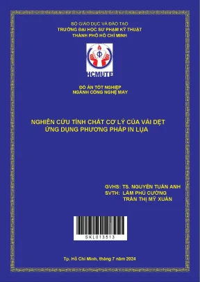 Đồ án tốt nghiệp công nghệ may nghiên cứu tính chất cơ lý của vải dệt ứng dụng phương pháp in lụa