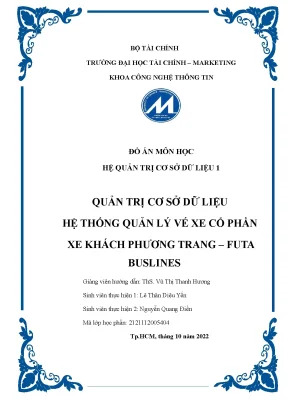 1 quản trị cơ sở dữ liệu hệ thống quản lý vé xe cổ phần xe khách phương trang futa buslines
