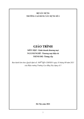 Giáo trình kinh doanh thương mại ngành thương mại điện tử trung cấp