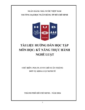 Kỹ năng thực hành nghề luật tài liệu hướng dẫn học tập môn học