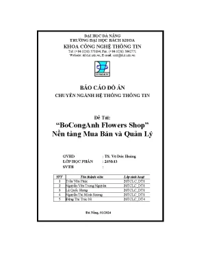 Boconganh flowers shop nền tảng mua bán và quản lý