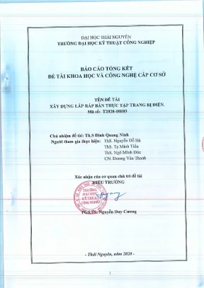 Xây dựng lắp ráp bàn thực tập trang bị điện