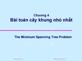 Bài toán cây khung nhỏ nhất the minimum spanning tree problem