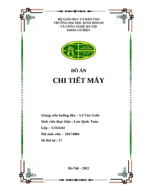 Đồ án chi tiết máy thiết kế bằng phần mềm inventor