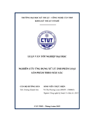 Nghiên cứu ứng dụng xử lý ảnh phân loại sản phẩm theo màu sắc