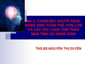 Chăm sóc người bệnh động kinh