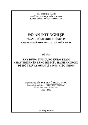 Xây dựng ứng dụng kuro team chạy trên nền tảng hệ điều hành android để hỗ trợ và quản lý công việc nhóm