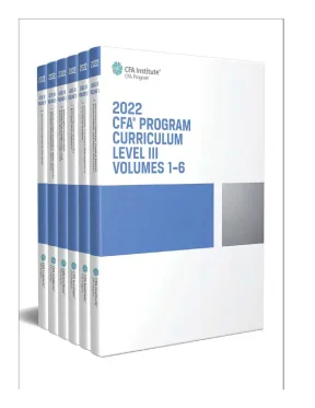 2022 cfa program curriculum level iii box set vol 1 6 by cfa institute z lib org