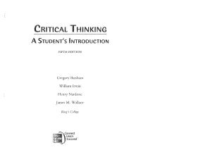 Critical thinking 1111111111111111111111