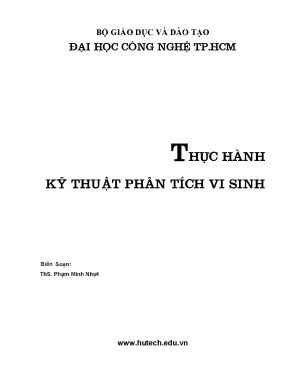 Thực hành kỹ thuật phân tích vi sinh