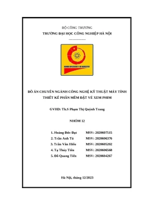 Báo cáo đồ án ứng dụng đặt vé xem phim
