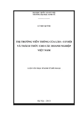 Luận văn thị trường viễn thông của lào