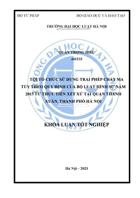 Hiếu441232tội tổ chức sử dụng trái phép chất matúy theo quy định của bộ luật hình sự năm2015 từ thực tiễn xét xử tại quận thanhxuân thành phố hà nộikhóa