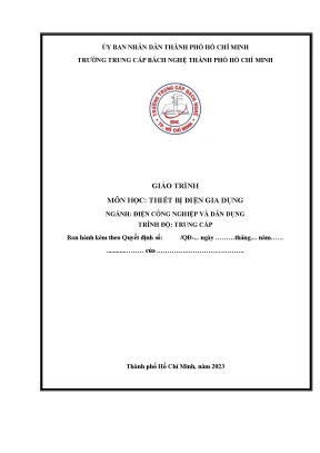 Giáo trình thiết bị điện gia dụng