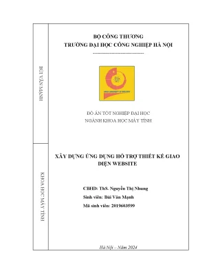 Đồ án tốt nghiệp đại học ngành khoa học máy tính khoa học máy tính xây dựng ứng dụng hỗ trợ thiết kế giao diện website