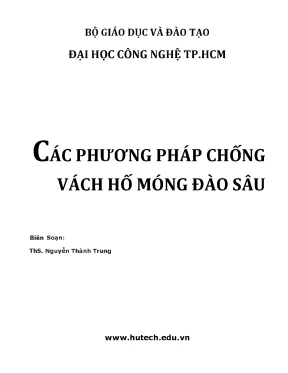 Các phương pháp chống vách hố móng đào sâu