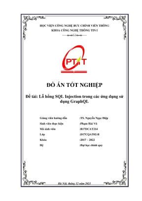 Lỗ hổng sql injection trong các ứng dụng sử dụng graphql