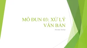 Chương 3 soạn thảo và trình chiếu văn bản
