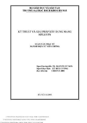 Kỹ thuật và giải pháp xây dựng mạng mplsvpn