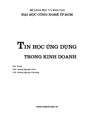 Tin học ứng dụng trong kinh doanh