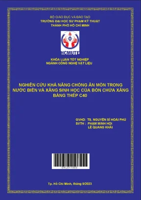 Nghiên cứu khả năng chống ăn mòn trong nước biển và xăng sinh học của bồn chứa xăng bằng thépc40