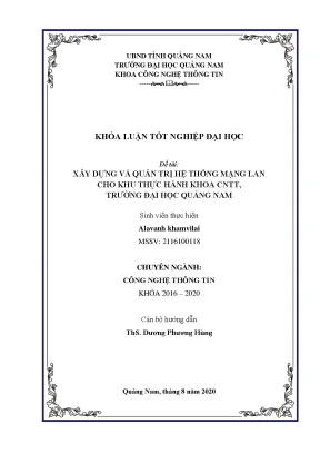 Xây dựng và quản trị hệ thống mạng lan cho khu thực hành khoa cntt trường đại học quảng nam điểm cao