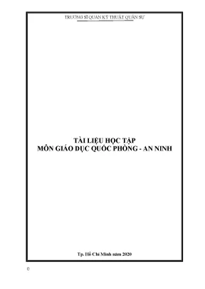 Tài liệu học tập môn giáo dục quốc phòng an ninh
