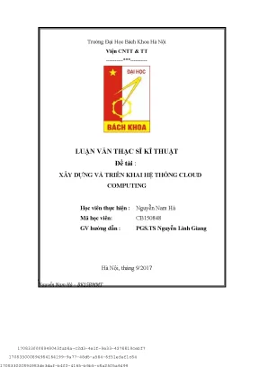 Xây dựng và phát triển hệ thống loud omputing