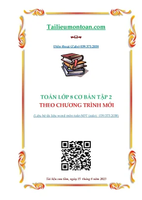 Toán cơ bản lớp 8 tập 2