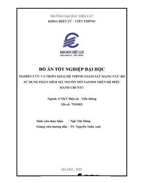 Đồ án tốt nghiệp đại họcnghiên cứu và triển khai hệ thống giám sát mạng cục bộ sử dụng phần mềm mã nguồn mở nagios trên hệ điều hành ubuntu