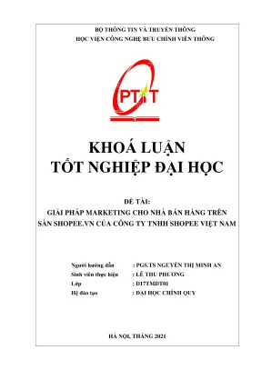 Giải pháp marketing cho nhà bán hàng trên sàn thương mại điện tử shopee vn của công ty tnhh shopee việt nam