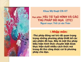 Yếu tố tạo hình và các thủ pháp đồ họa