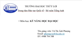 Kỹ năng học đại học