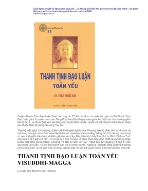 Thanh tịnh đạo luận toát yếu điểm cao