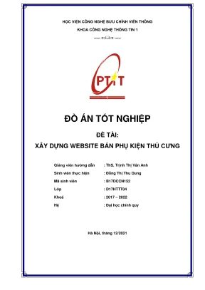 Xây dựng website bán phụ kiện thú cưng