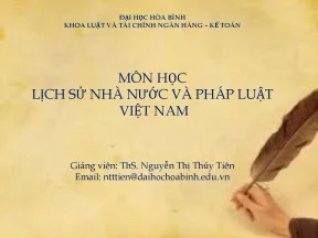 Lịch sử nhà nước và pháp luật việt nam