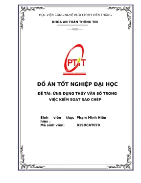 Ứng dụng thủy vân số trong việc kiểm soát sao chép