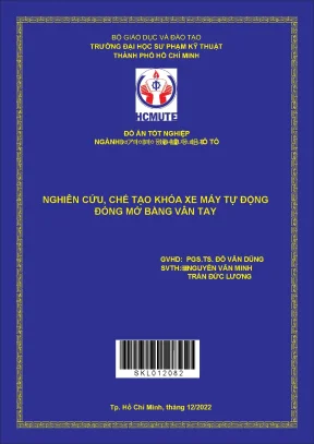 Nghiên cứu chế tạo khóa xe máy tự động đóng mở bằng vân tay