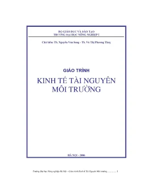 Kinh tế tài nguyên môi trường