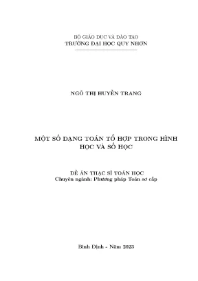 Một số dạng toán tổ hợp trong hình học và số học