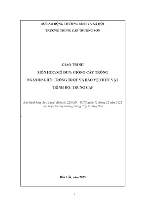 Giáo trình giống cây trồng nghề trồng trọt và bảo vệ thực vật trung cấp
